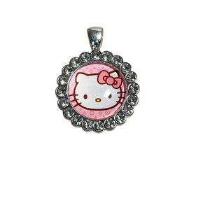 Hello Kitty Pink Pendant with Rhinestones